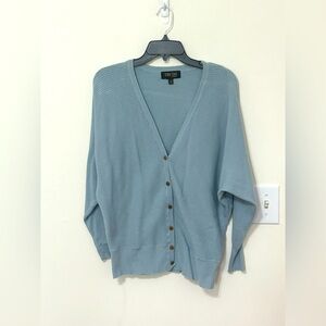Truth Blue Cardigan Sweater V-Neck‎ Long Sleeve